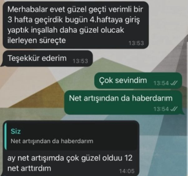 3 haftada +12 net
